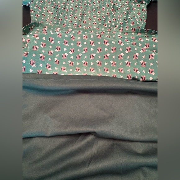 Alice Moon Green Puff Sleeve A-Line Mini Dress Owl Print size Small. - Picture 8 of 12